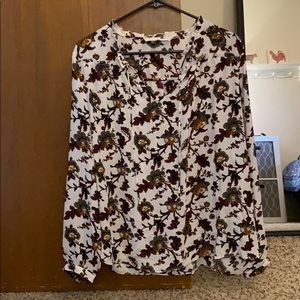Long sleeve patterned blouse